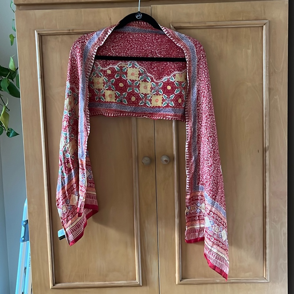 Batik silk scarf
